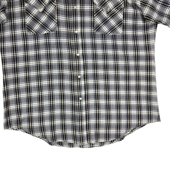 Vintage Ely Plains Pearl Snap Western Shirt Mens L Cowboy Rodeo 80s 90s - Picture 7 of 12